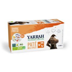 Yarrah Biologisch hondenvoer paté in 3 smaken 6x150 g